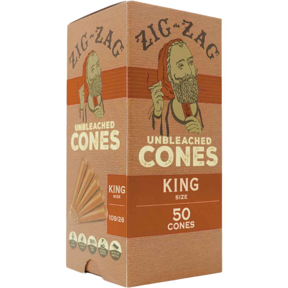 Zig Zag Unbleached Cones King Size Starting At: Zig Zag Unbleached Cones King Size Starting At: